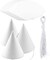 White Party Cone Hats with String, Paintable DIY Craft Hats for Kids, Classroom & Party Crafts, 12 Pack